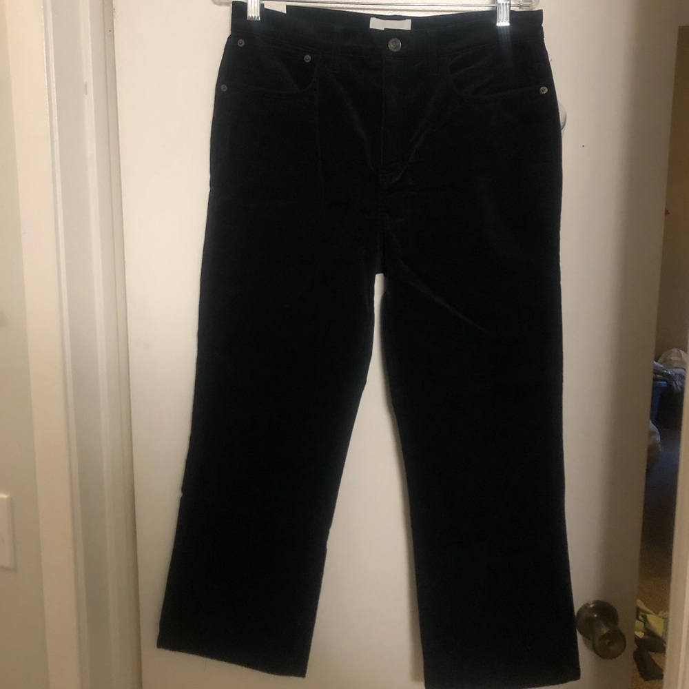 NWT Current/Elliott Dark Navy Velvet Crop Jeans - 31